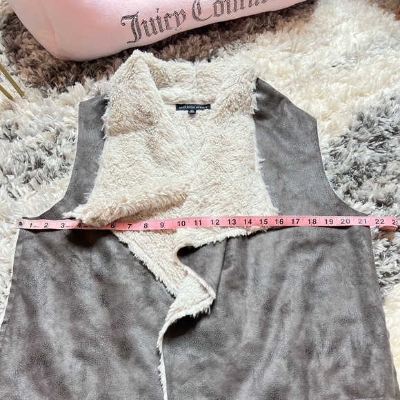 Saks Fifth Ave Faux Fur Wrap Vest - Picture 8 of 8